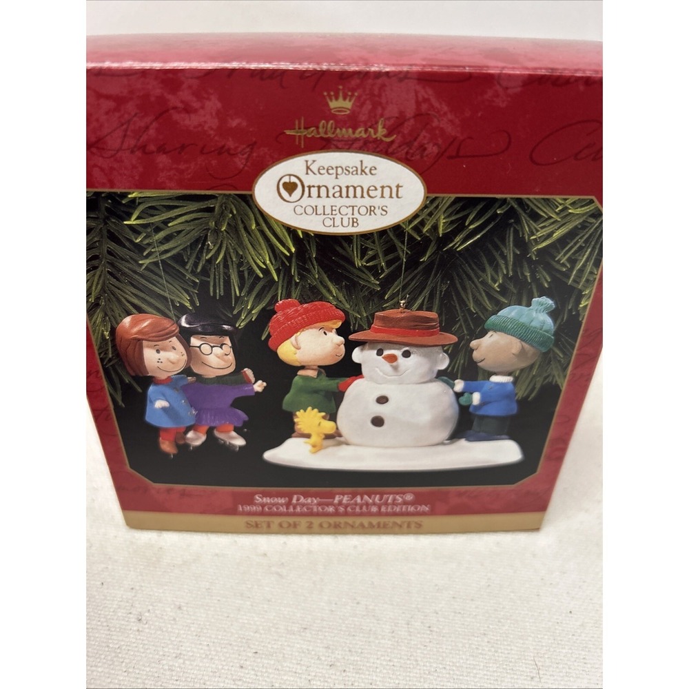 Hallmark Ornaments FOLLOW THE LEADER 1998 SNOW DAY PEANUTS 1999 Collectors Club - Picture 10 of 10
